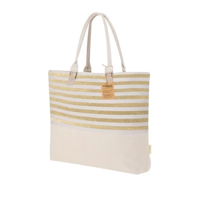 Sac coton recyclé pailleté 50 x 38 x 13 cm