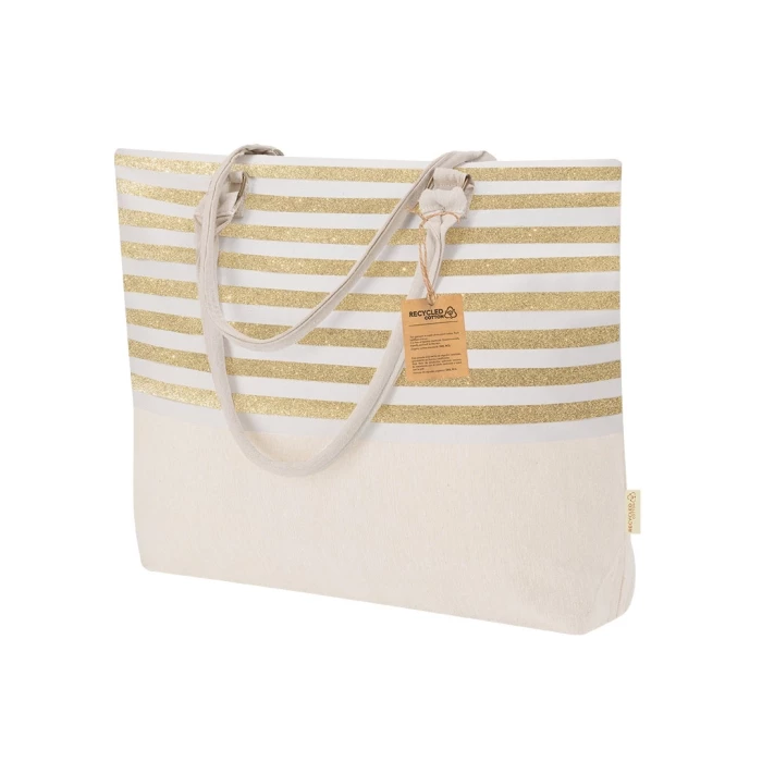 Sac coton recyclé pailleté 50 x 38 x 13 cm