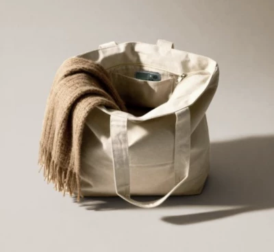 Recycled cotton bag 45 x 37 x 10 cm