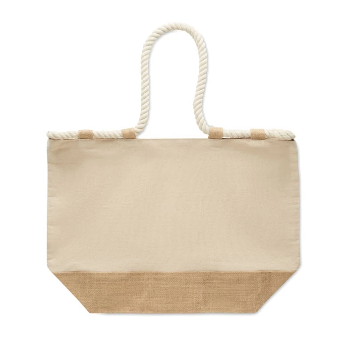 Sac jute & coton  50 x 17.5 x 34 cm