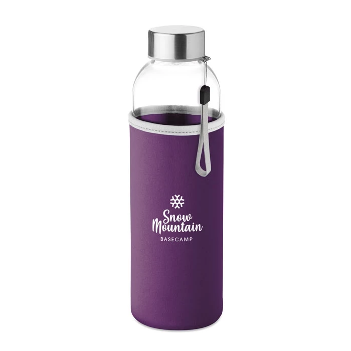 Glass bottle with neoprene sleeve 500 ml