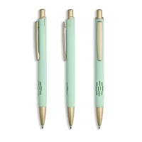 Stylo aluminium encre bleue