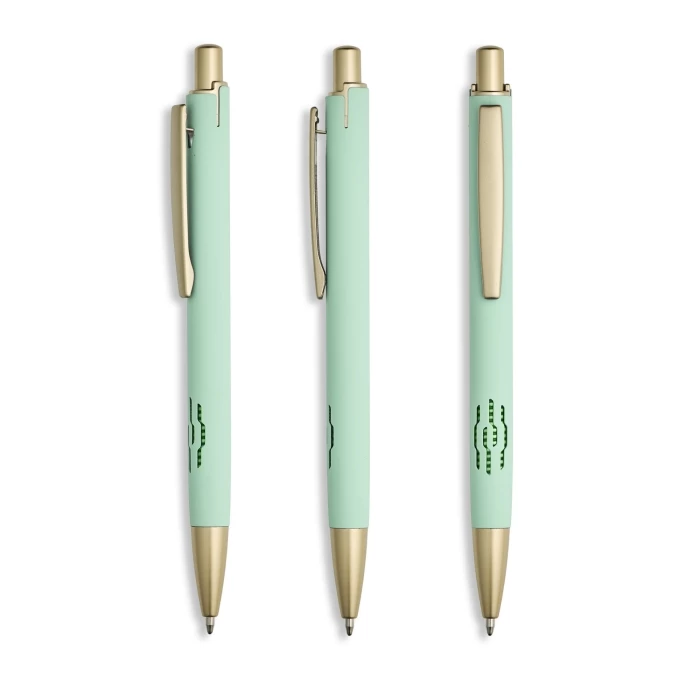 Stylo aluminium encre bleue