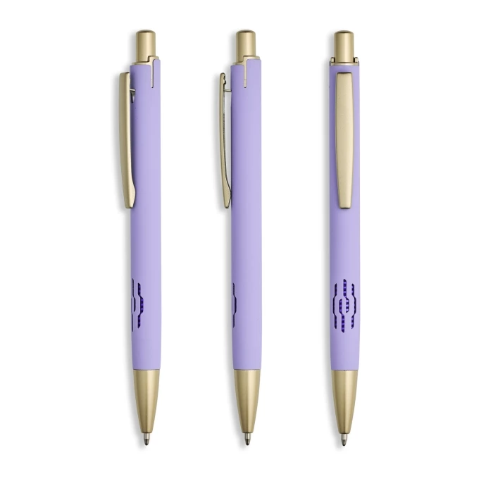 Stylo aluminium encre bleue