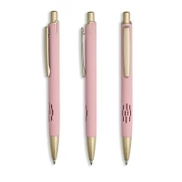 Stylo aluminium encre bleue