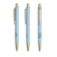 Stylo aluminium encre bleue