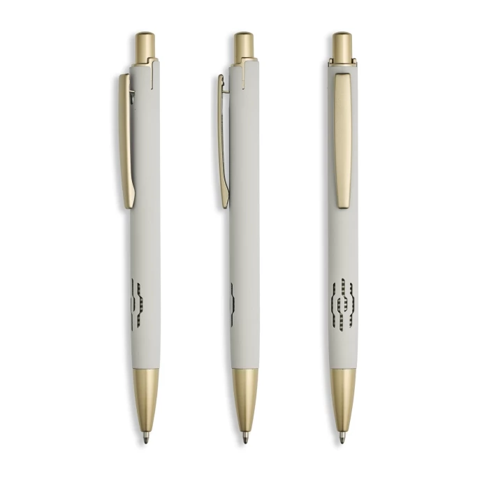 Stylo aluminium encre bleue
