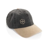Casquette bicolore coton recyclé delavé