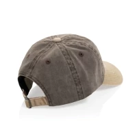 Casquette bicolore coton recyclé delavé