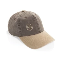 Casquette bicolore coton recyclé delavé