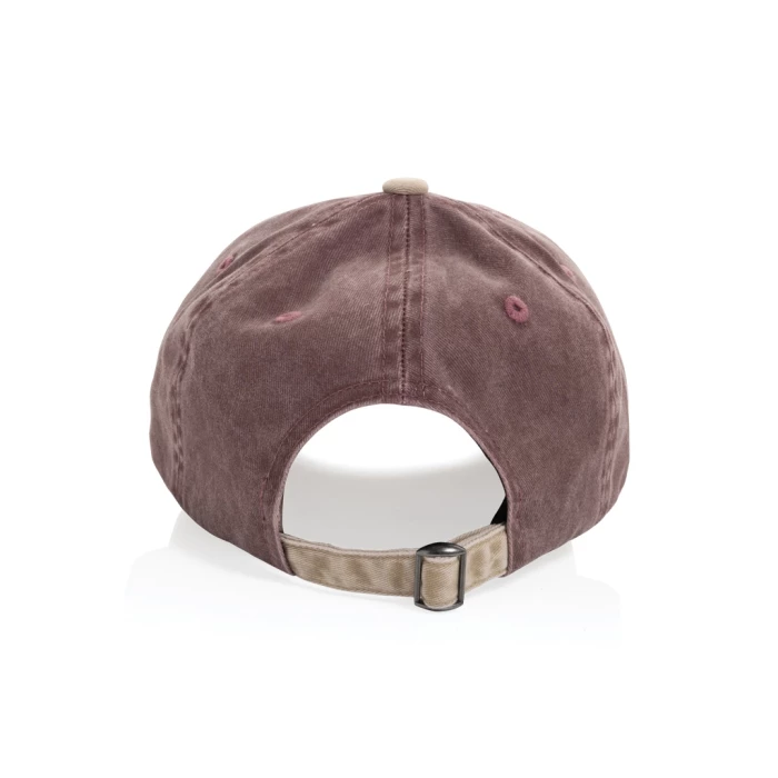 Casquette bicolore coton recyclé delavé