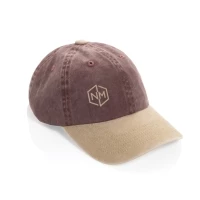 Casquette bicolore coton recyclé delavé