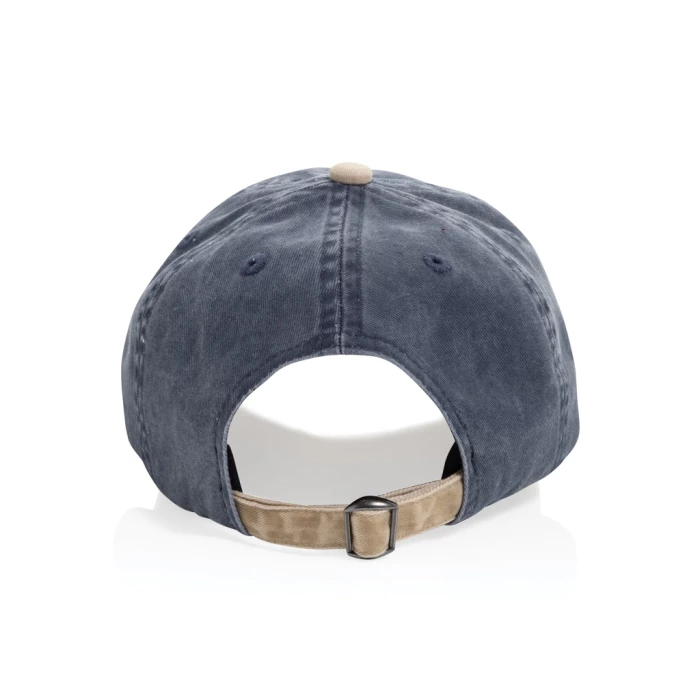 Casquette bicolore coton recyclé delavé