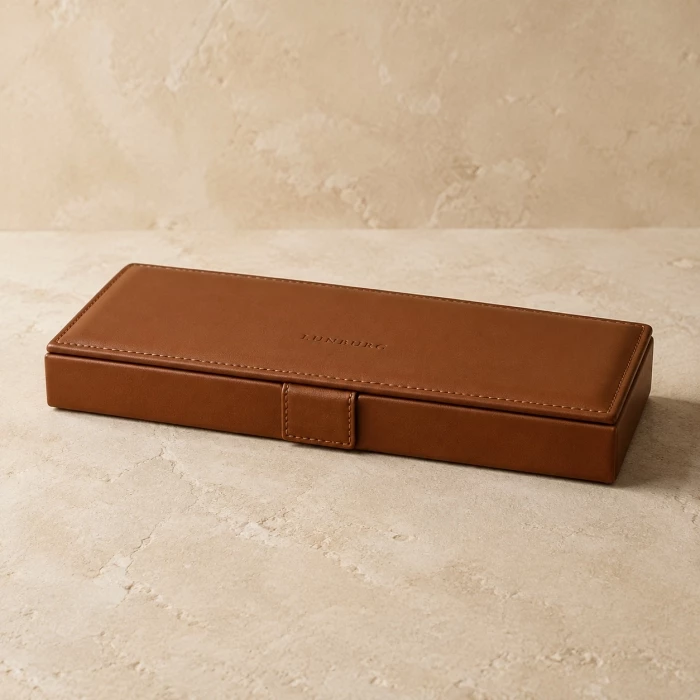 Boite bijoux cuir pleine fleur 