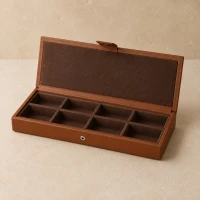 Boite bijoux cuir pleine fleur 