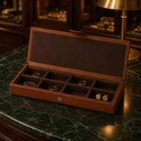 Boite bijoux cuir pleine fleur 
