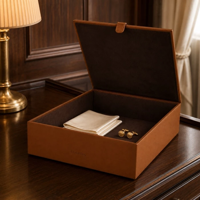 Boite cuir pleine fleur 