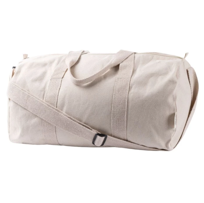 Recycled cotton duffle bag